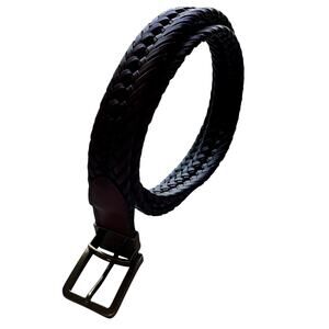 Tommy Hilfiger Men's Reversible Braided Leather Belt Sz L 38-40 Brown & Black